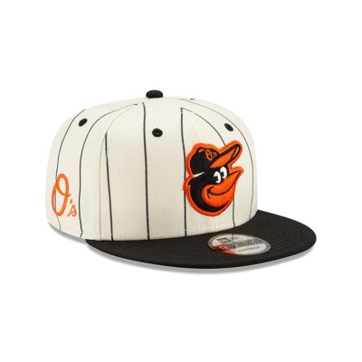 Baltimore Orioles Gorra | New Era MLB Pinstripe 9fifty Snapback Cap Mexico - Blancos